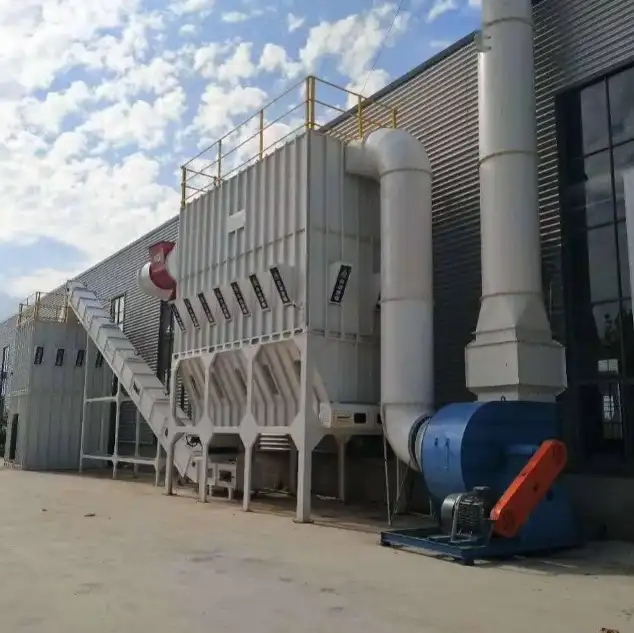 郑州朴华科技生产的布袋除尘器工作现场