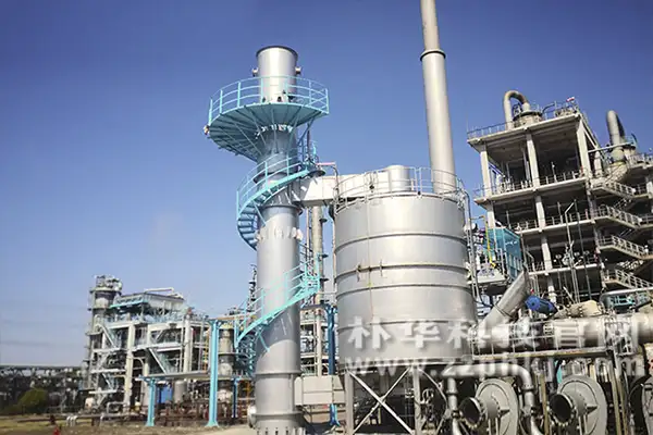 旋转式RTO设备安装在郑州化工客户厂区