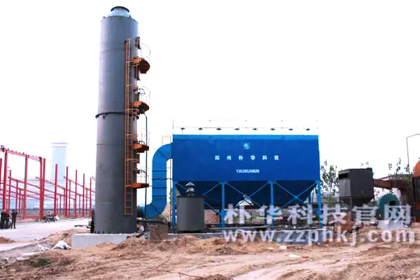 案例:高效脉冲袋式除尘器设备安装在客户厂区